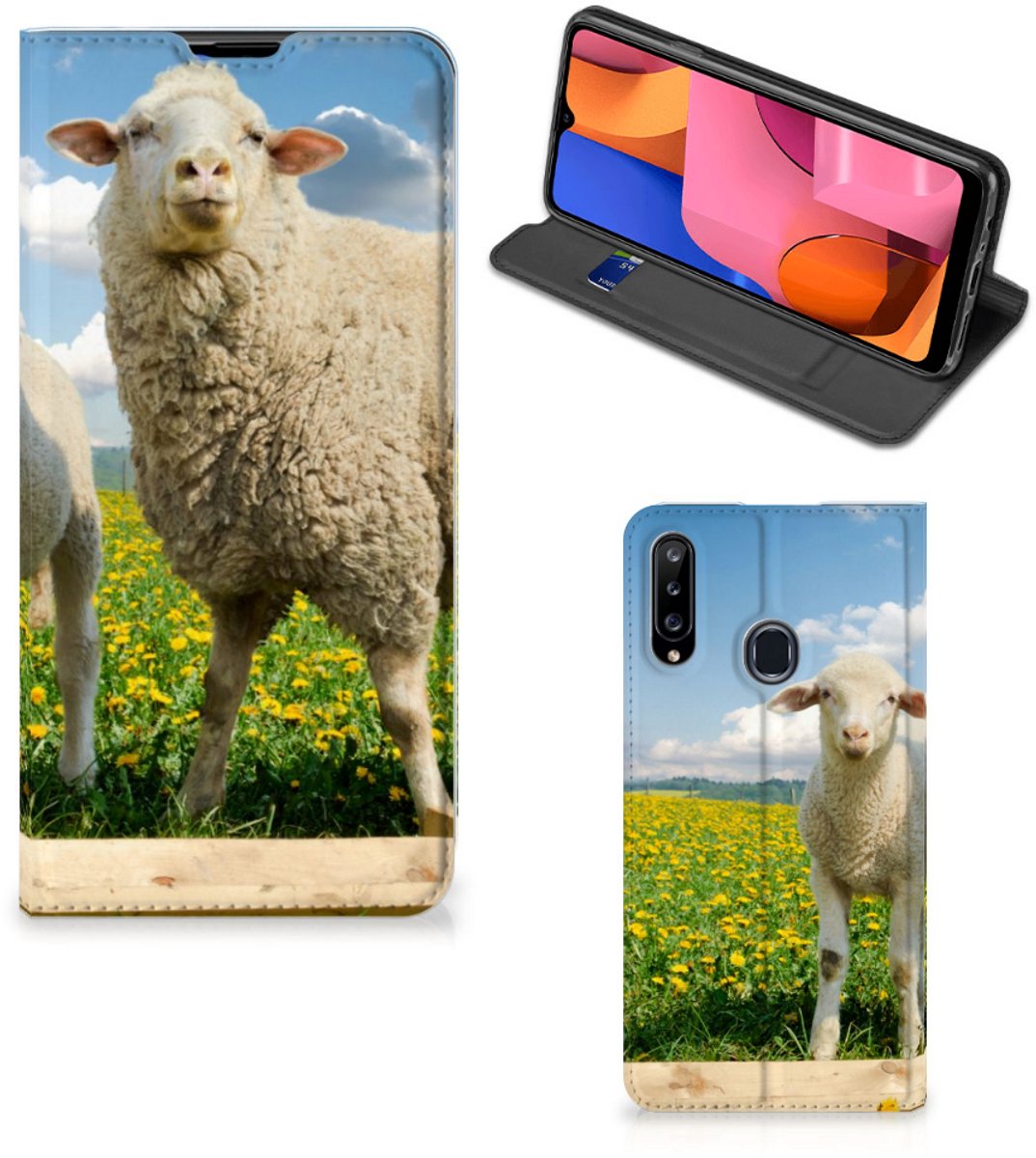 Samsung Galaxy A20s Hoesje maken Schaap en Lammetje