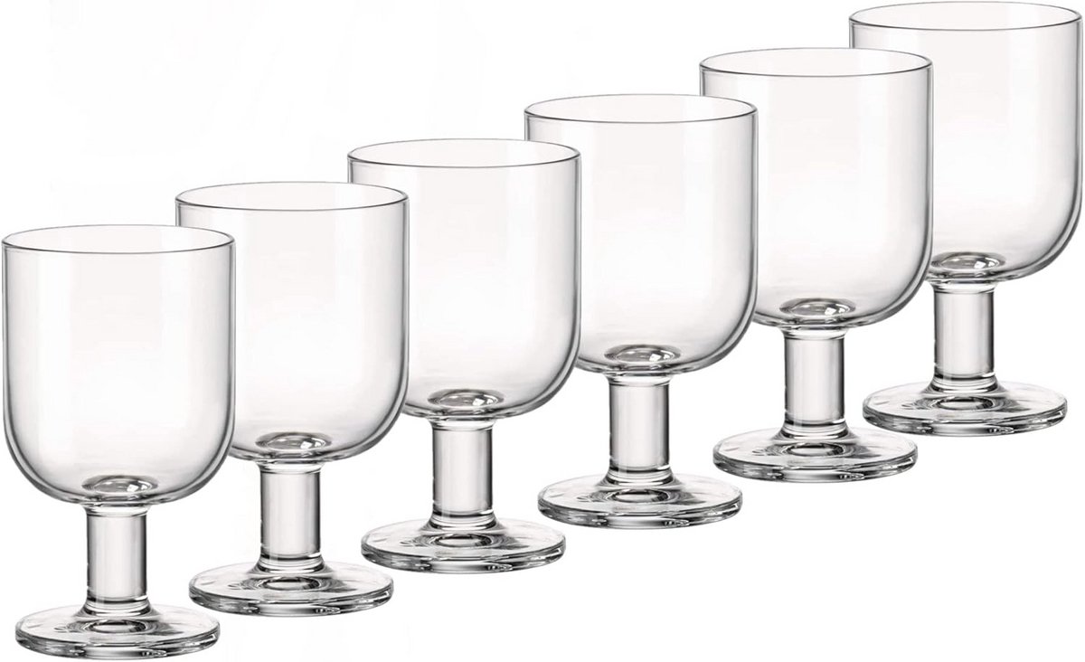 Set van 6 Grote Glazen - 28 cl voor Diverse Dranken