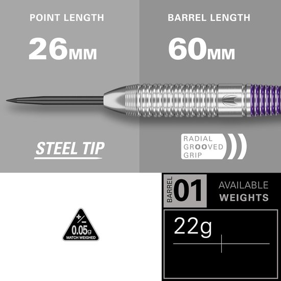 Dartset 22G Stalen Punt - Professionele Dart Pijlen met Accessoires van Winmau — afbeelding 2