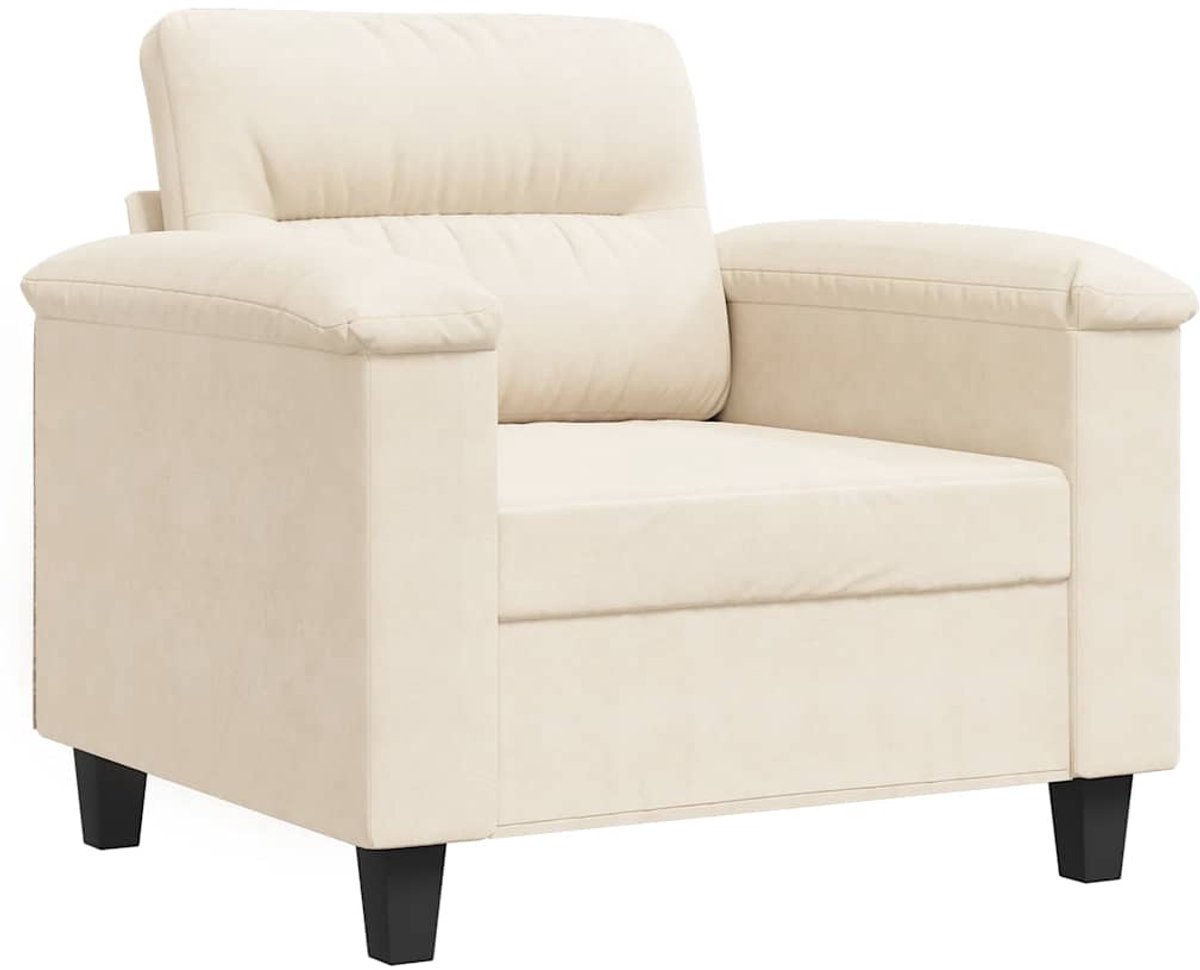 vidaXL Fauteuil - 60 - cm - microvezelstof - beige