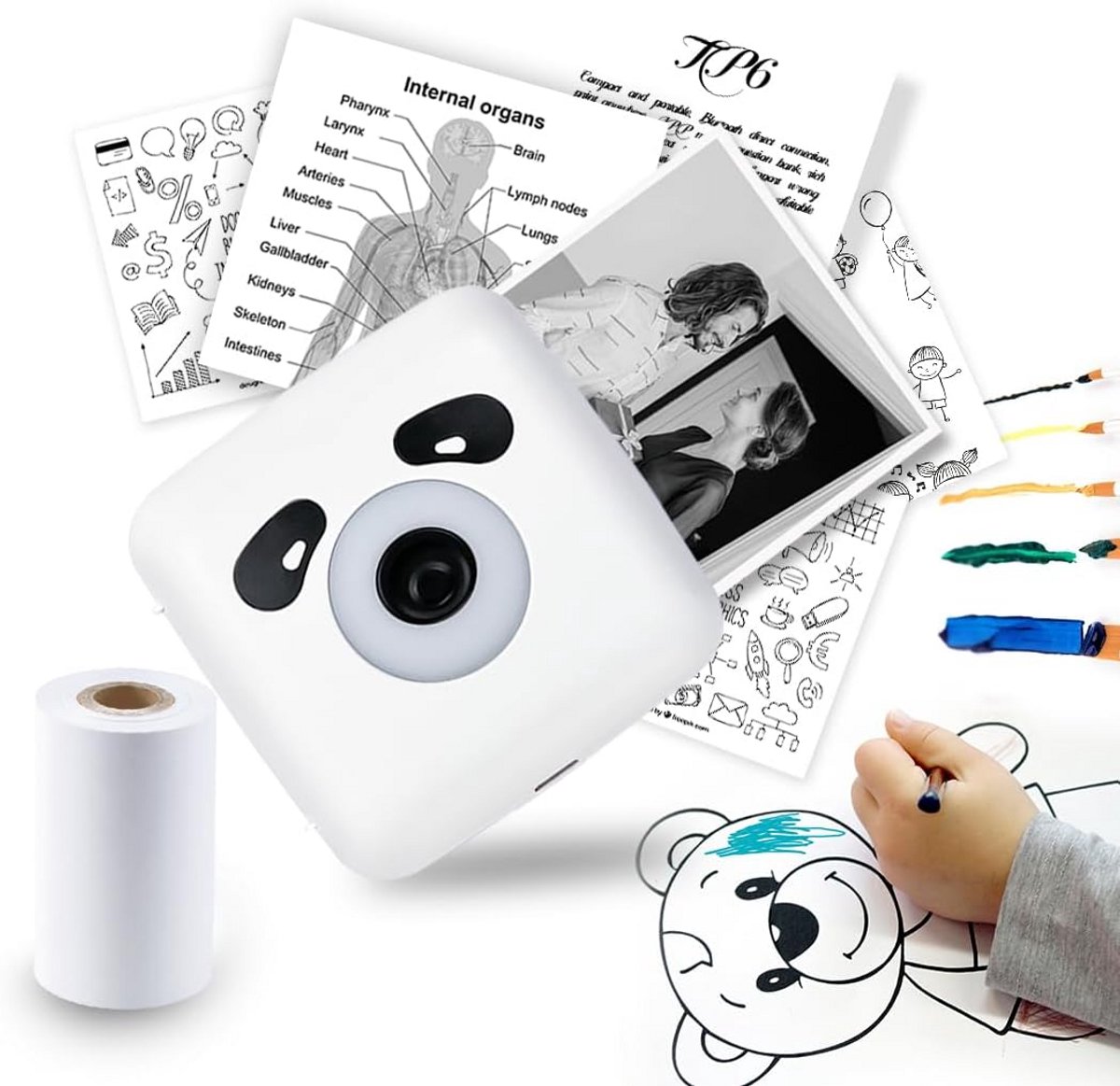 Draagbare Mini Fotoprinter met Bluetooth - Labelprinter voor Mobiel, Foto's en Scrapbook