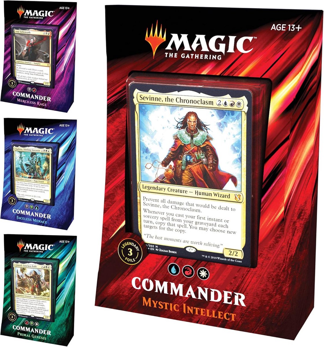 MTG Commander 2019 Deck Display - 4 Decks - English
