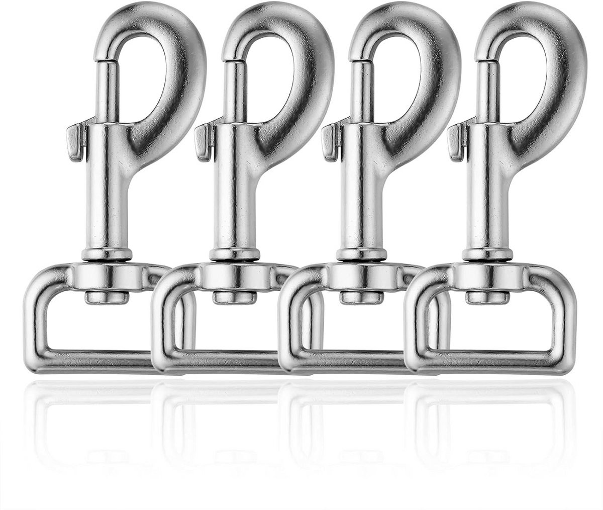 Zware Draaibare Hondenlijnen met Clips, Drukknopen en Haken - Set van 4