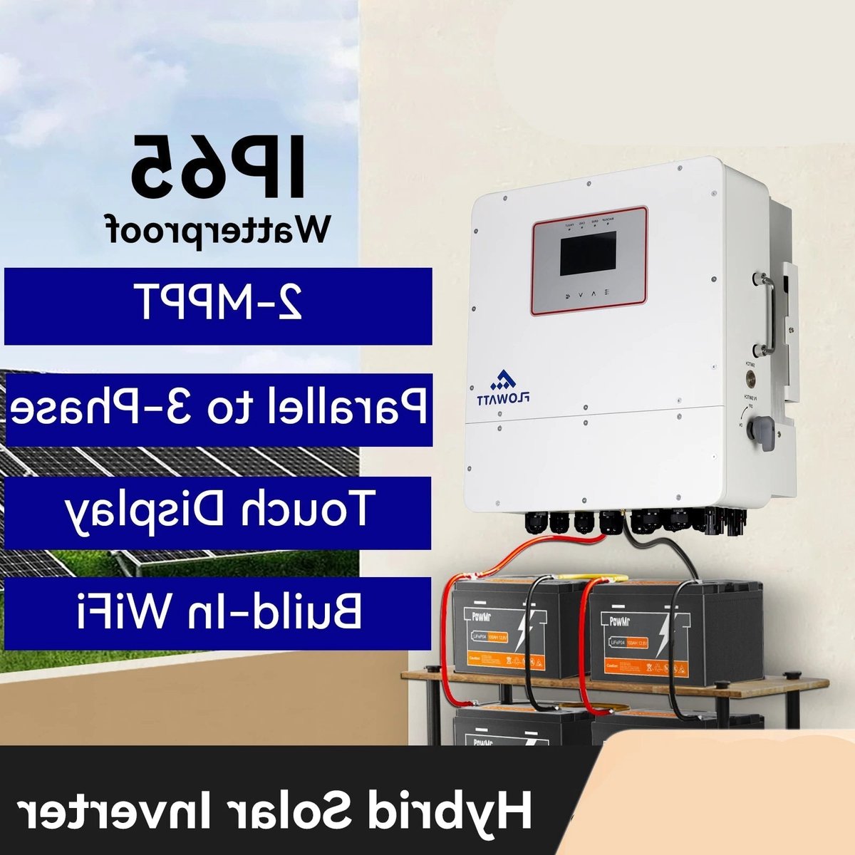 Hybride Zonne-omvormer – Zonne-inverter – PV Omvormer – Solar Converter – Wifi Versie – 6 kW Vermogen – IP65 Waterdicht