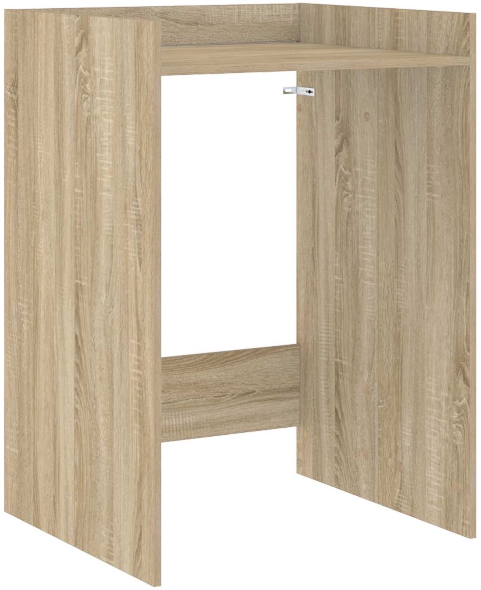 vidaXL - Wasmachinekast - met - opslag - Sonoma - 67,5 - x - 62 - x - 97 - cm - Bewerkt -