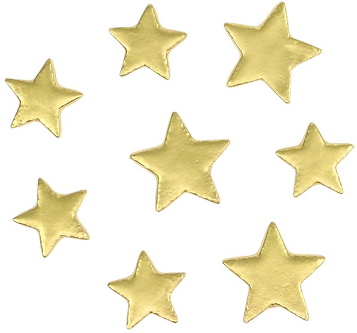 Strooidecoratie sterren mix 4-5cm goud mat 72 st, 72 Stück