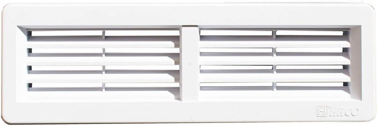 Ventilatierooster Kunststof 220x55mm - Wit