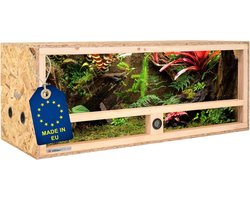 Houten Terrarium 100x40x40 cm met Ventilatie en Hygrometer voor Reptielen en Amfibieën