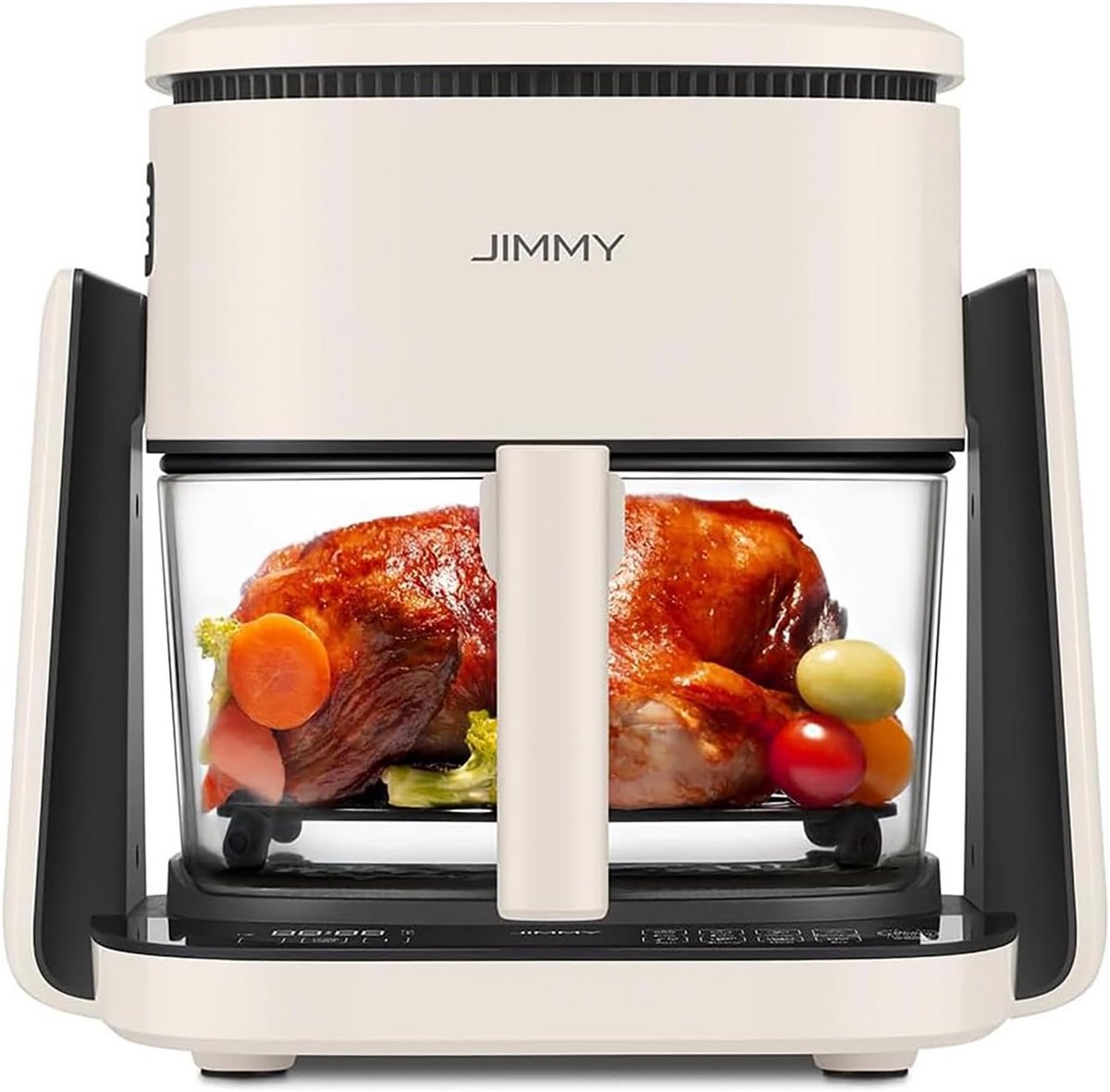 2-in-1 Multifunctionele Airfryer met Plaatfunctie - 4 Liter, 1100W, 8 Kookprogramma's