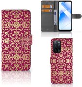 Etui Housse pour OPPO A16 | A16s Coque Téléphone Baroque Rose