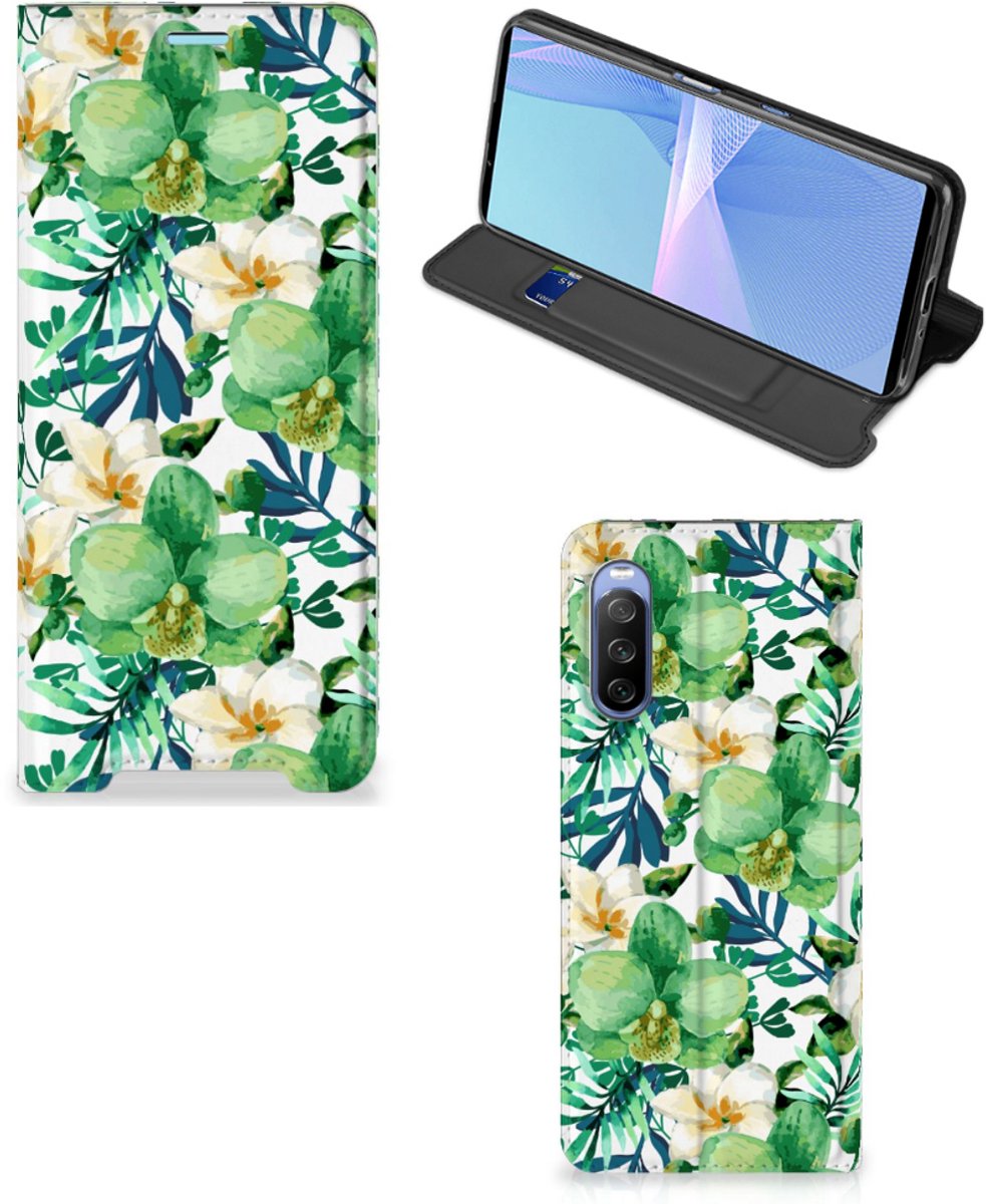 Sony Xperia 10 III Smart Cover Orchidee Groen