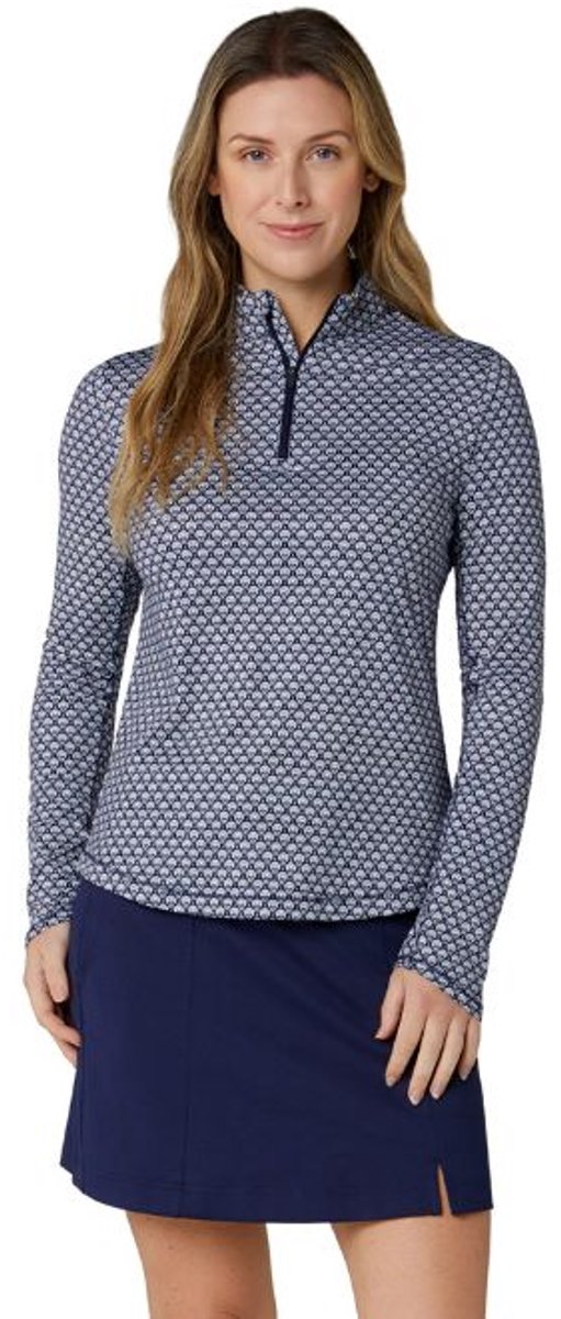 Callaway Premium Scarf Geo Dames Midlayer Navy Wit van Callaway — afbeelding 3