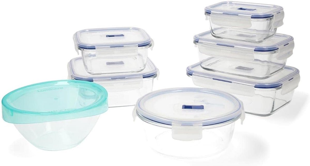 Luchtdichte Glazen Containers Set van 7 - Extra Robuust, BPA-vrij en Magnetronventiel