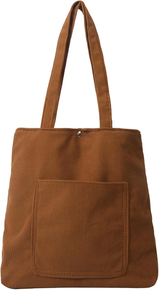 Dames corduroy tote tas voor boodschappen, school en werk