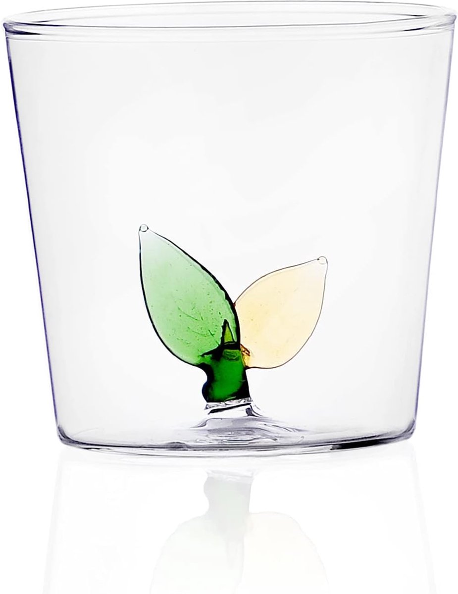 Groene Glazen Waterglazen met Binnenlandse Decoratie