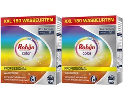 Robijn Professional Wasmiddel Poeder Gekleurde Was 180 Wasbeurten Pro Formula - 2 x 8 kg - Voordeelverpakking