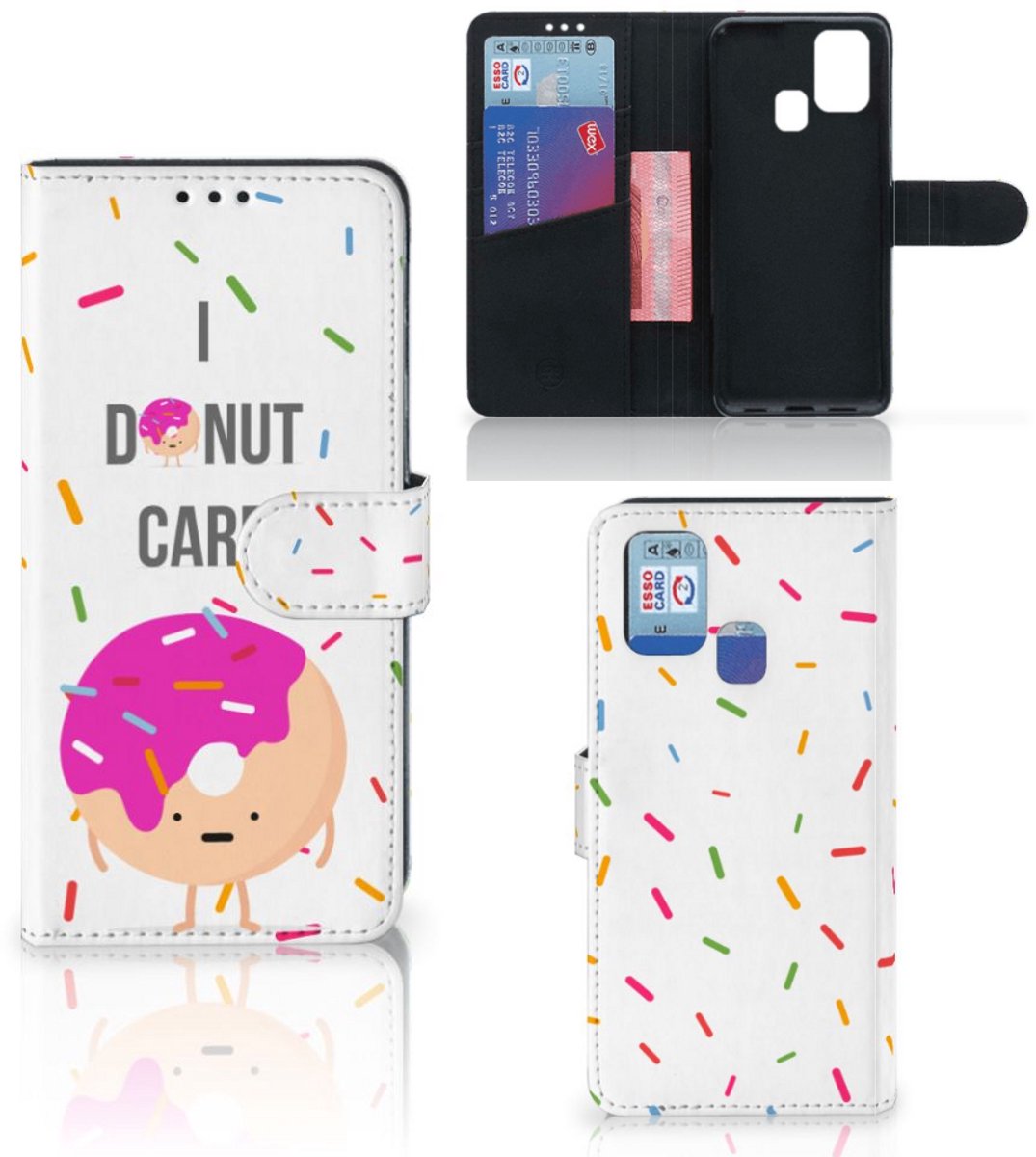 Samsung Galaxy M31 Book Cover Donut Roze