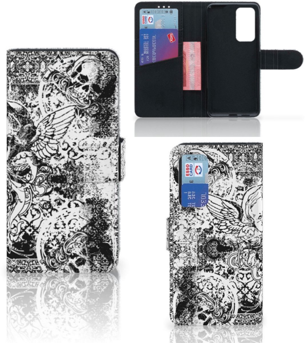 Telefoonhoesje met Naam Huawei P40 Skulls Angel