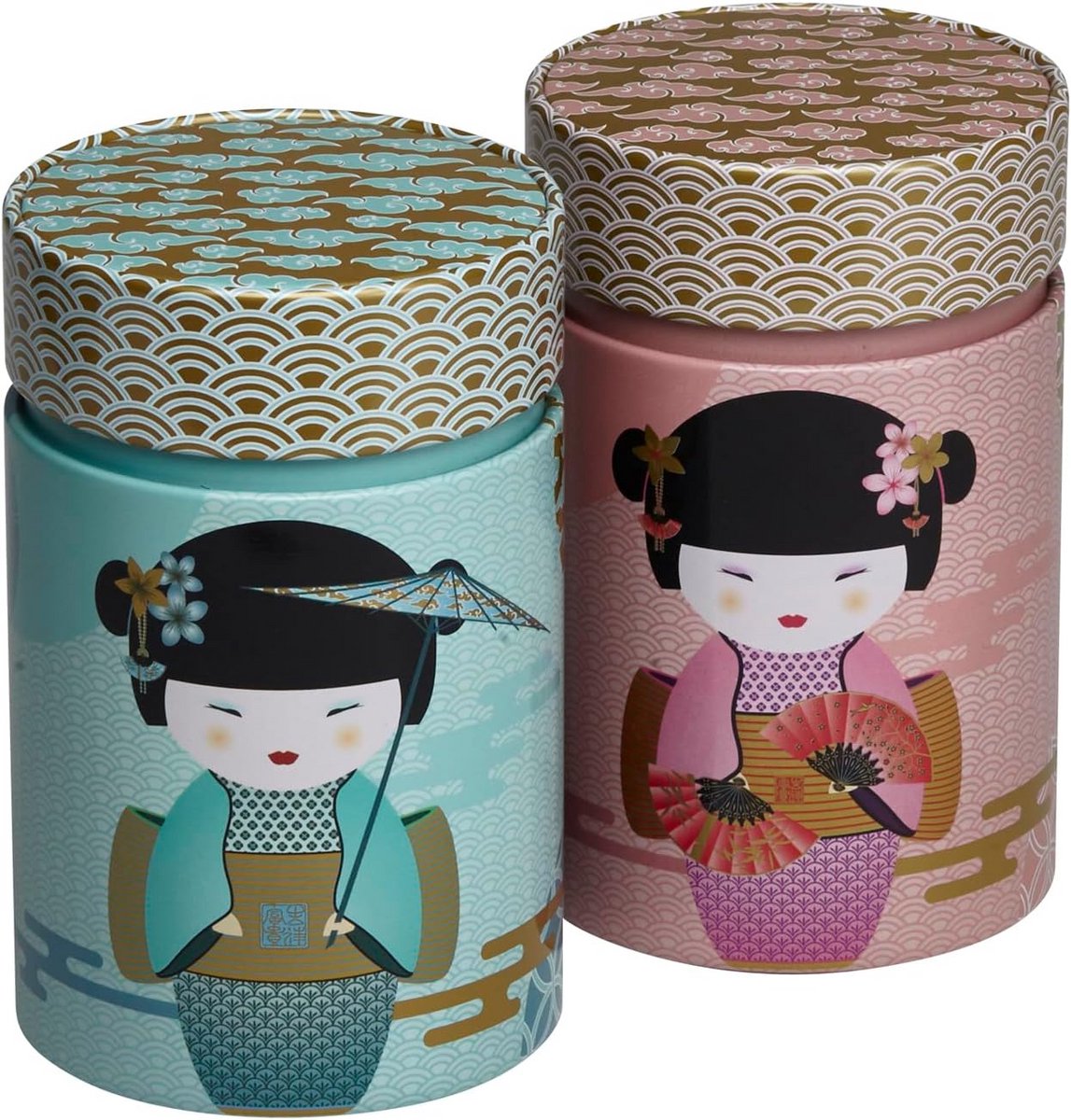 Geisha Blikjes Set van 2 voor ca. 150 g - Duurzaam en Functioneel