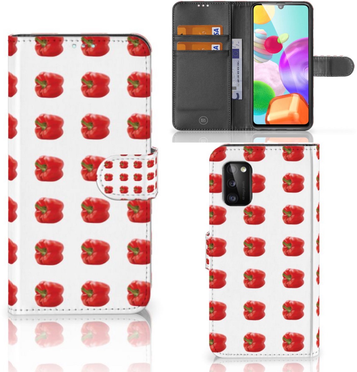 Samsung Galaxy A41 Book Cover Paprika Red