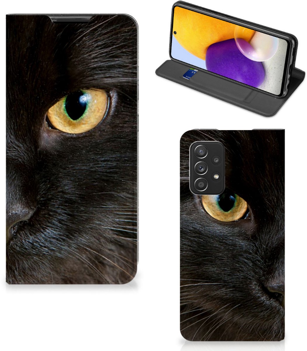 Samsung Galaxy A72 (5G/4G) Hoesje maken Zwarte Kat