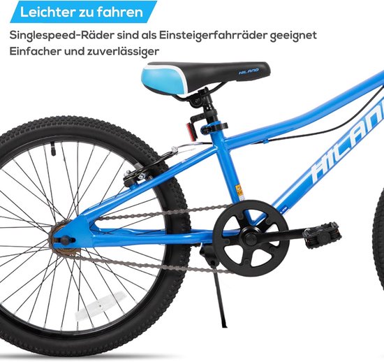 20 inch Kinderfiets MTB voor Jongens en Meisjes - Enkelvoudige Versnelling met V-rem, Geschikt voor 5-10 Jaar van Merkloos — afbeelding 4