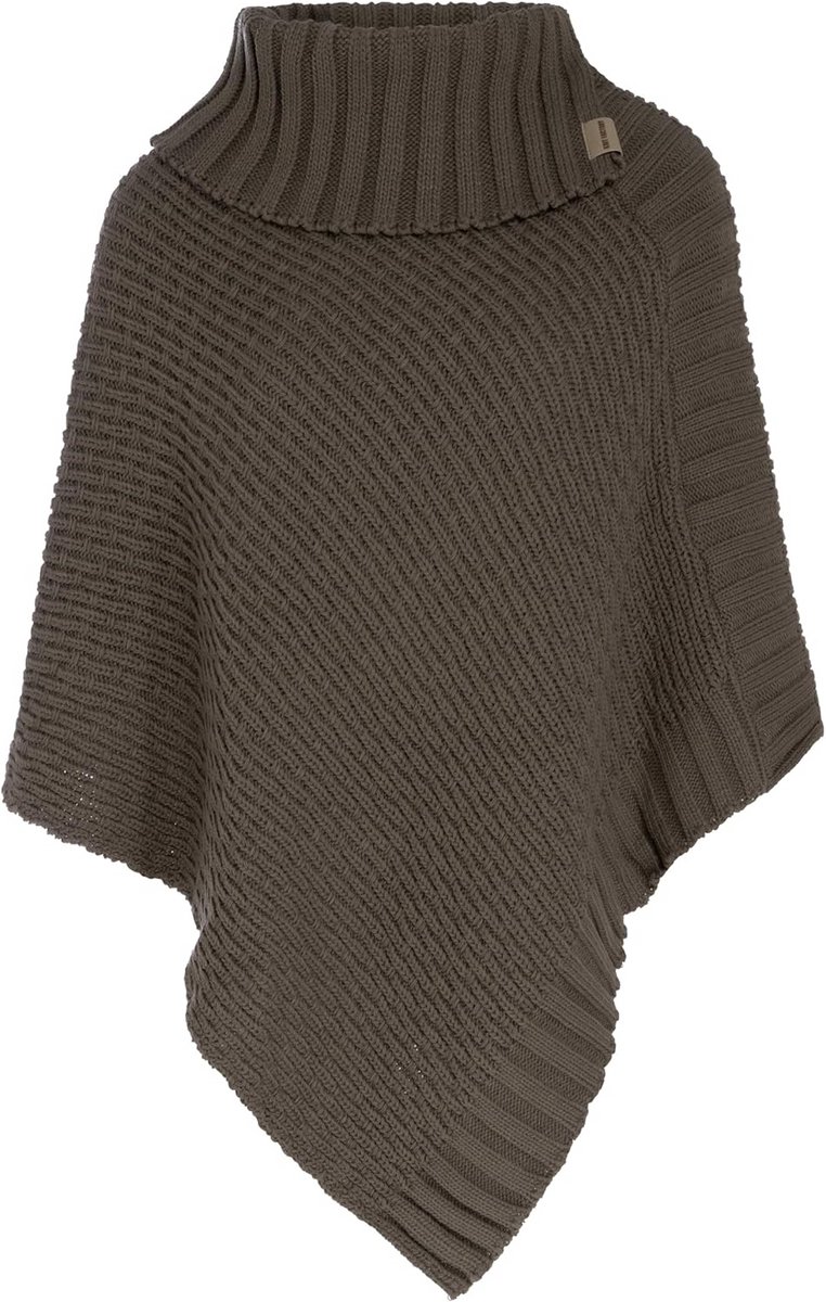 Dames Gebreide Poncho Met Sjaal Kraag - Wintermode - One Size