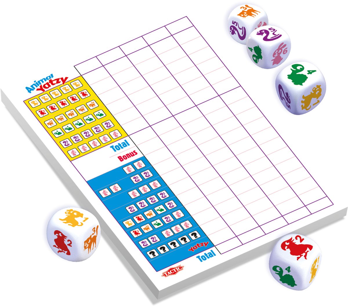 Tactic Dieren Yatzy – Bordspel – Compacte Editie – Dobbelspel voor Jong en Oud – Vanaf 4 Jaar – 2 of Meer Spelers — afbeelding 6