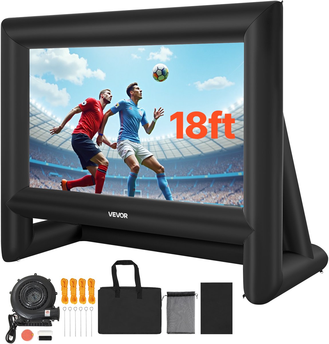 VEVOR Opblaasbaar Filmscherm Projectiescherm 413x200x330cm Home Theater