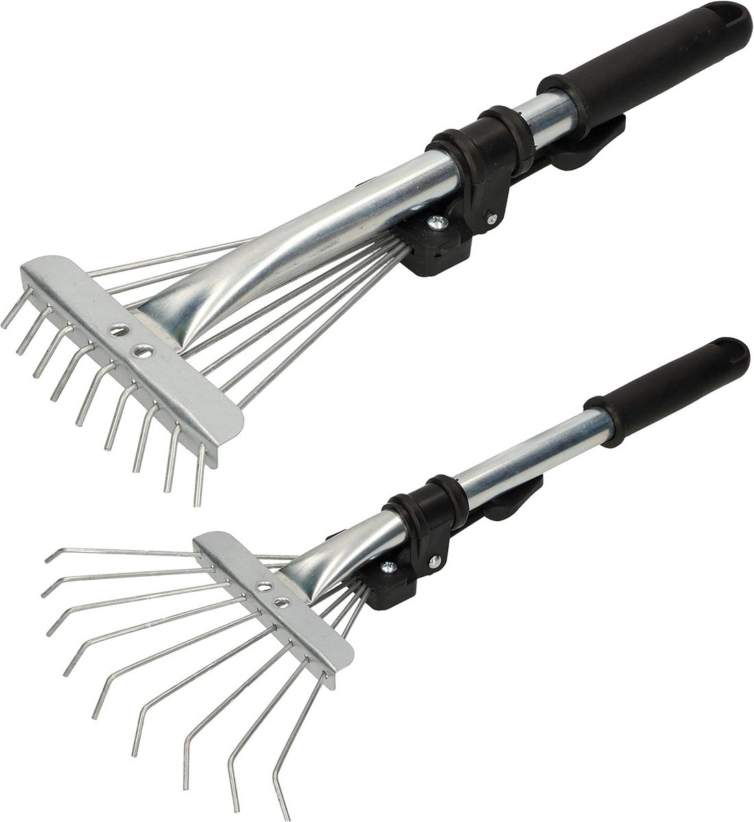 Robuuste ventilator bezem 20 cm metalen verstelbare mini hark 9 tanden bladveger hand hark gazon hark draad hand bezem