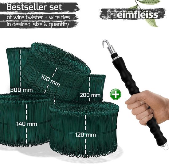 Draadbindertang Set met PVC Gecoate Oogdraad (1000 stuks) voor Beton en Tuin — afbeelding 5