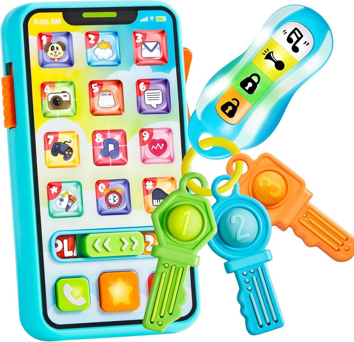 Babyfoon en Sleutelhangerset - Speelgoed voor Baby's en Peuters