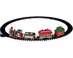 Lemax Yuletide Express Locomotief met Verlichting - Kerstdecoratie voor een Sfeervol Kerstlandschap