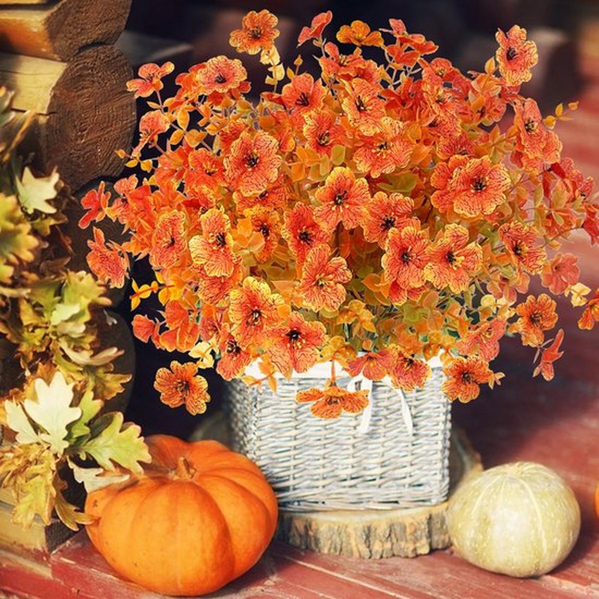 12 Bundels Herfstbloemen Kunstbloemen Herfst Als Echte Kunstbloemen Herfstdecoratie Herfstboeket Herfsttakken Zijden Bloemen Buiten Weerbestendig Herfstdecoratie Voor Buiten