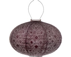 Lumiz Solar Tuinverlichting - Lampion op zonne energie - Oval - 40 cm - Plum