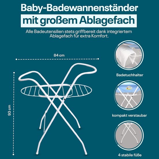 Inklapbare Universele Standaard voor Babybadjes tot 100 cm — afbeelding 3