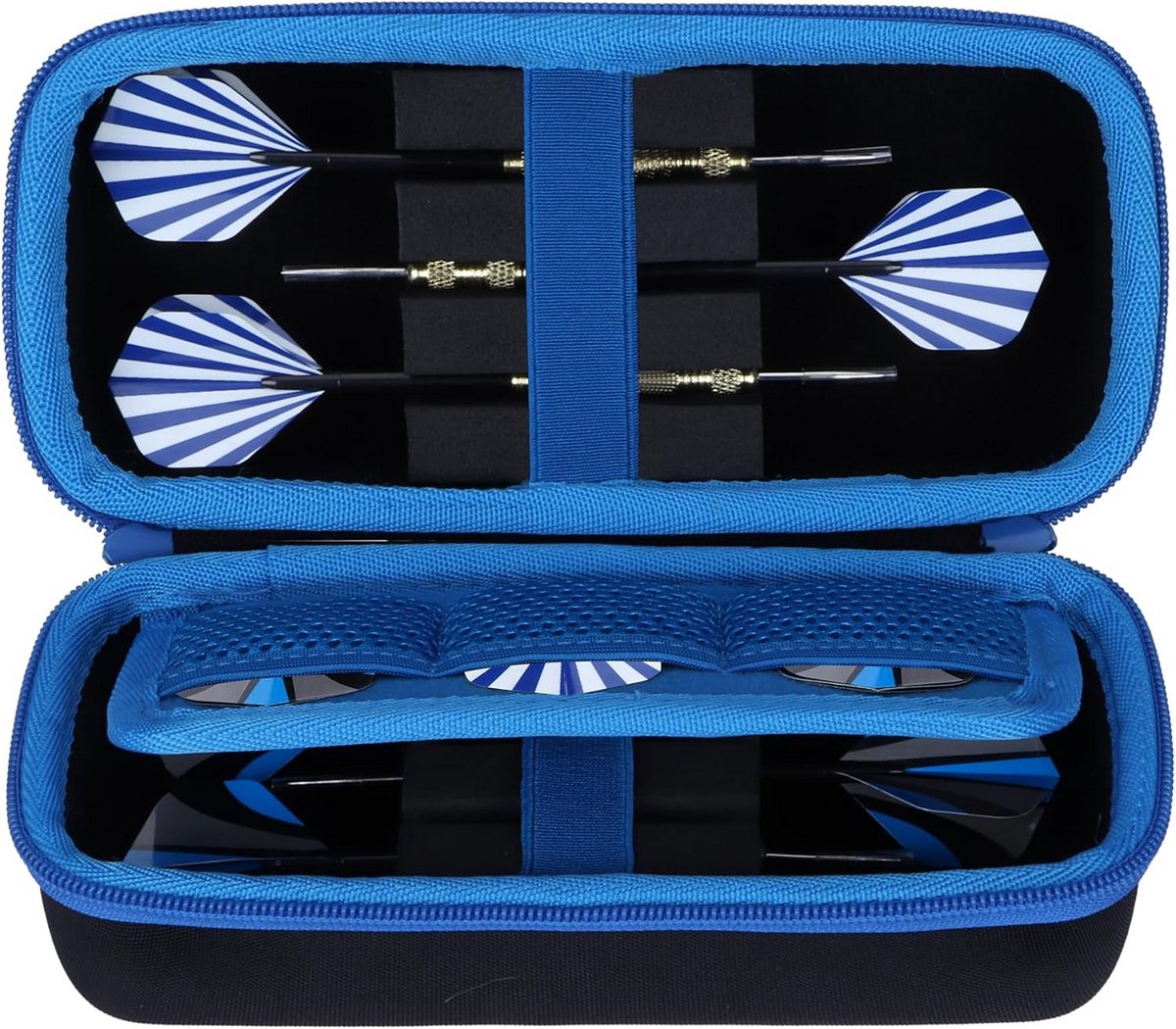 Stevuize Dartpijlen Etui voor 6 Darts met Opbergbuizen voor Accessoires