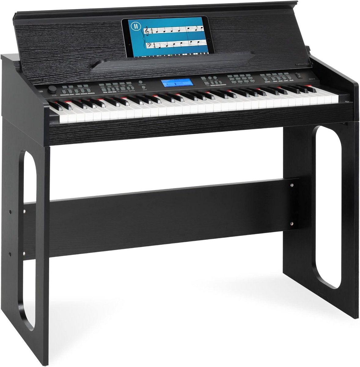 61 toetsen digitale piano keyboard - 300 klanken - 300 ritmes - begeleidingsmachine - opnamefunctie - leerfunctie - zwart