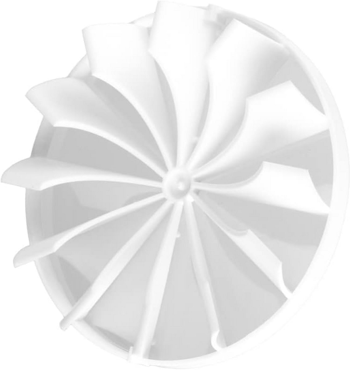 Terugslagklep 150 mm voor Wandventilator en Ventilatieslang - Kunststof Wit
