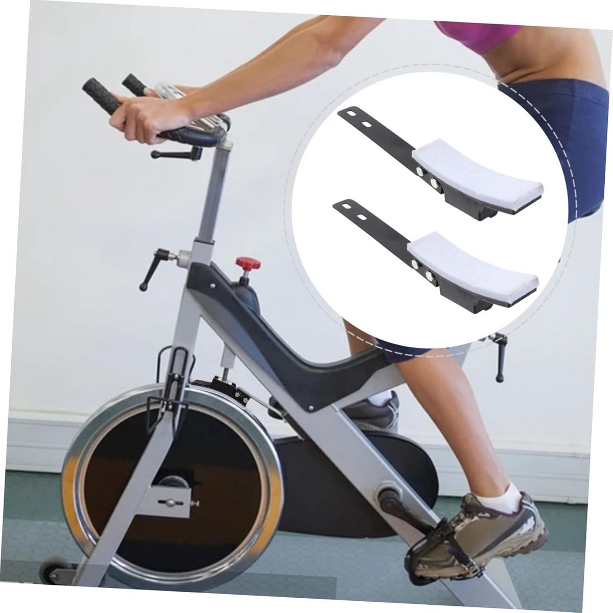 2x Universele Remblokken met Vilt voor Hometrainer en Fitnessfiets