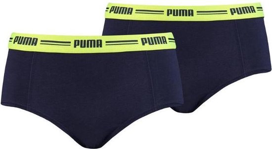 Puma - Dames - 2-Pack Iconic Mini Shorts - Blauw - S | bol.com