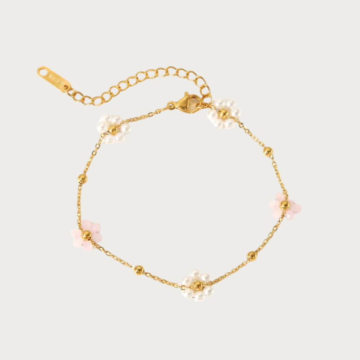 Miranda - Armband - Stainless Steel - Lightpink