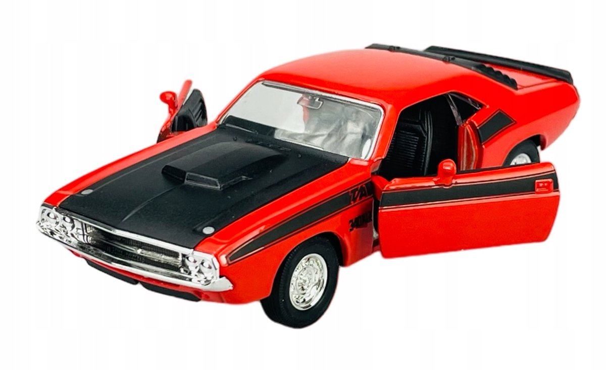 Welly 1970 Dodge Challenger T/A Metalen modelauto 1:34 Rood