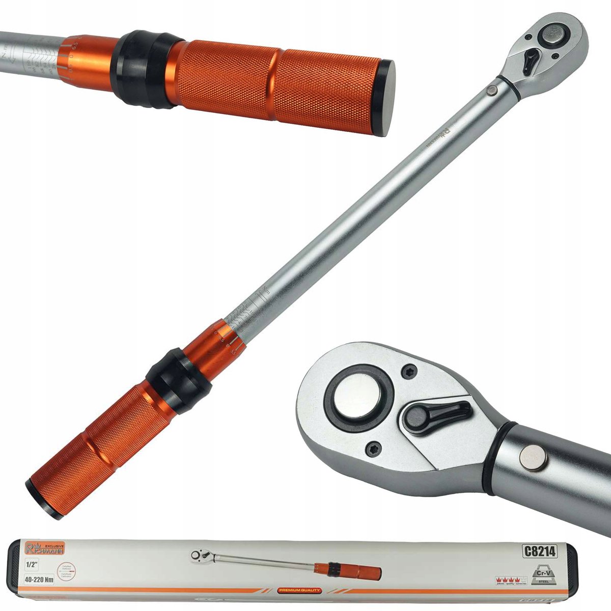 Richmann Moments-hendel 1/2" 40-220 Nm Bidirectioneel met Kalibratie
