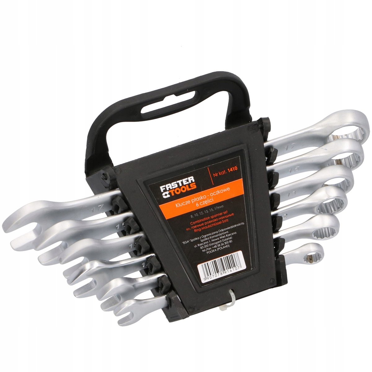 FASTER TOOLS Ring- en steeksleutelset Satijn 8-22 mm