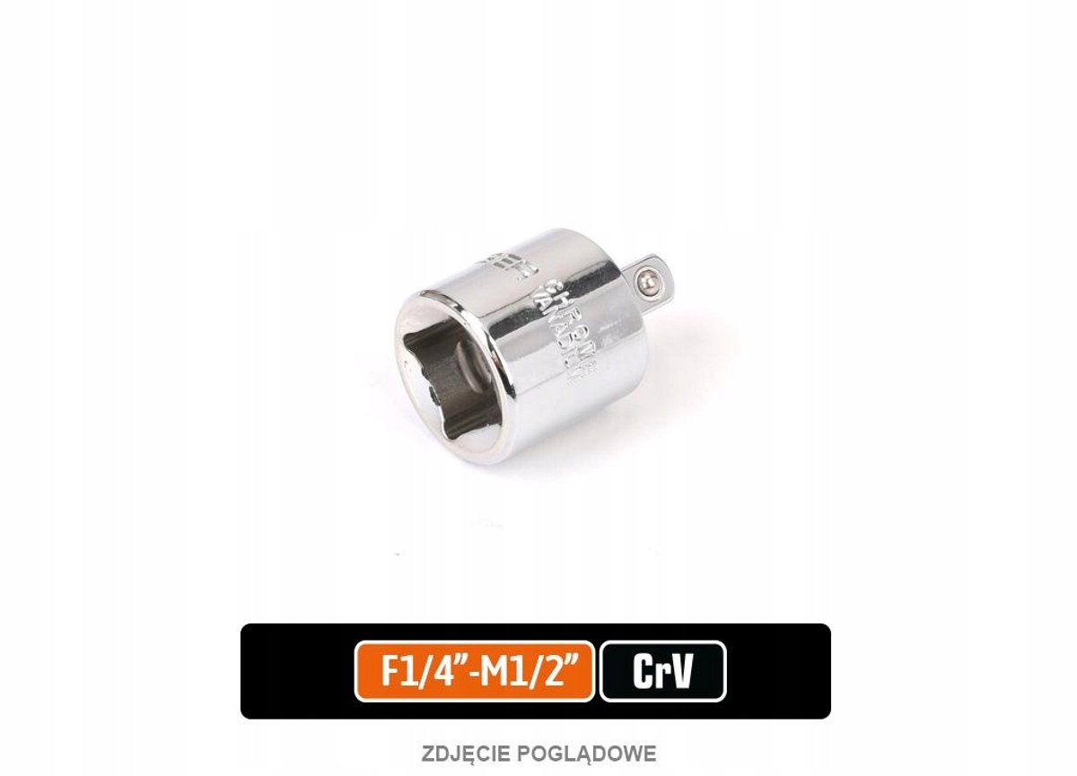 Adapter Verloop 1/4" Vrouwelijk naar 1/2" Mannelijk - TEGER