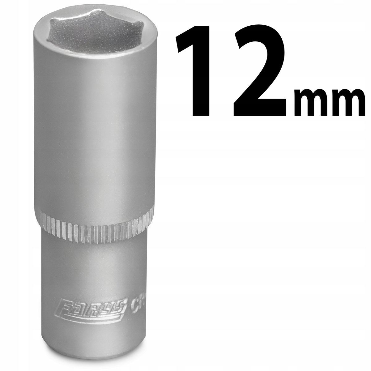 Lange 12 mm 1/4" zeskantdop - CrV-staal