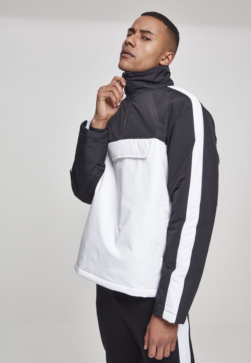 Urban Classics Winterjas 2-Tone Padded Pull Over Jacket Wit