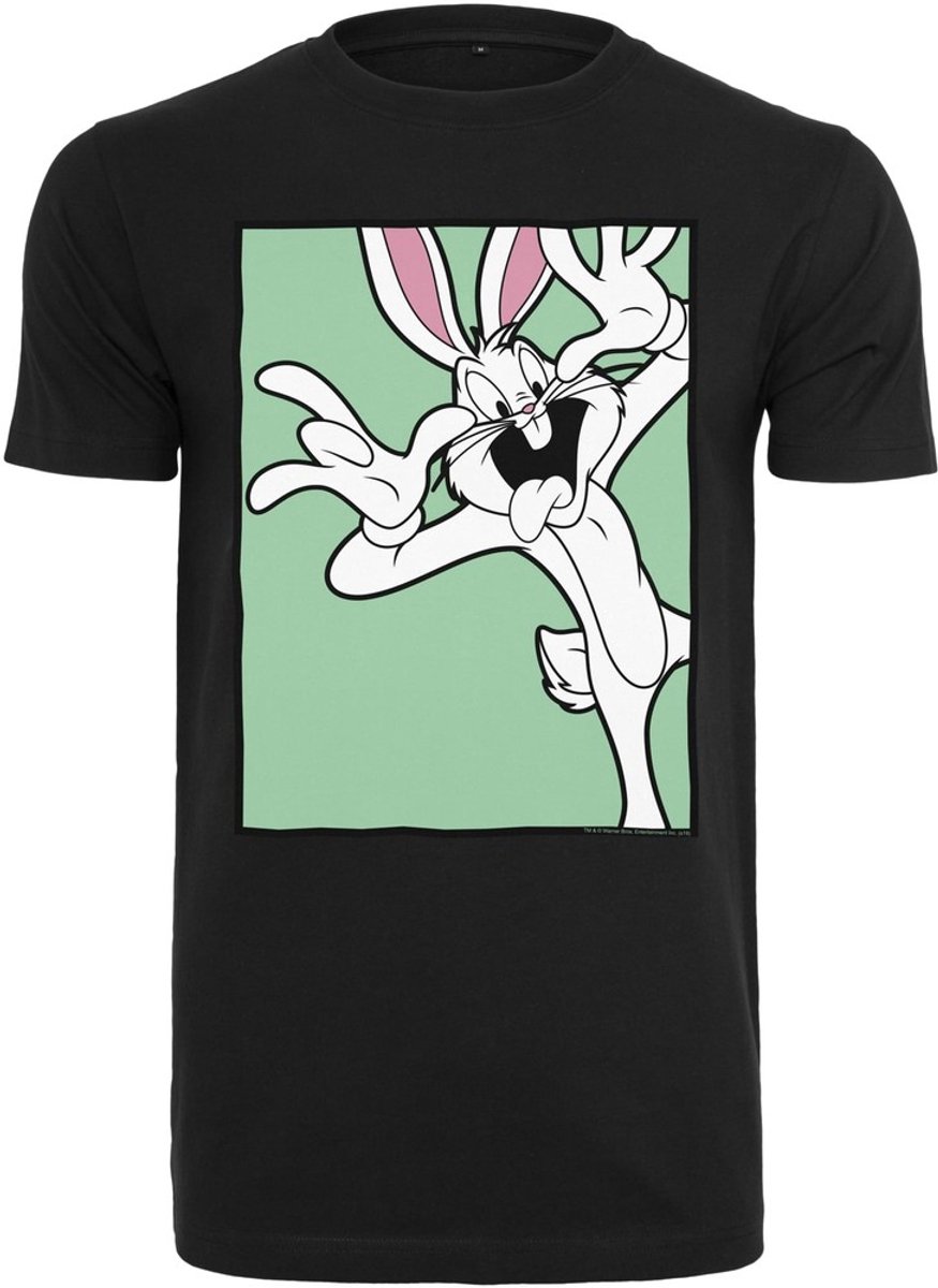Merchcode Looney Tunes - Bugs Bunny Funny Face Heren Tshirt - S - Zwart