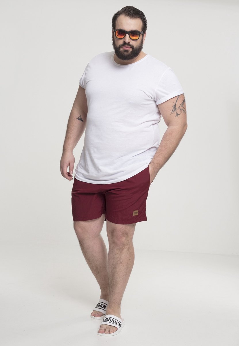 Urban Classics Block Zwemshorts Rood